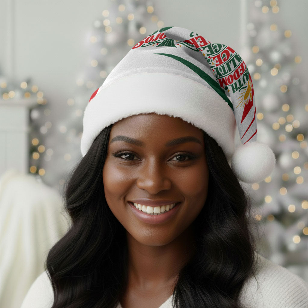 Sojourner Truth Christmas Santa Hat Festive Holiday Graphic With Freedom Equality Peace Text