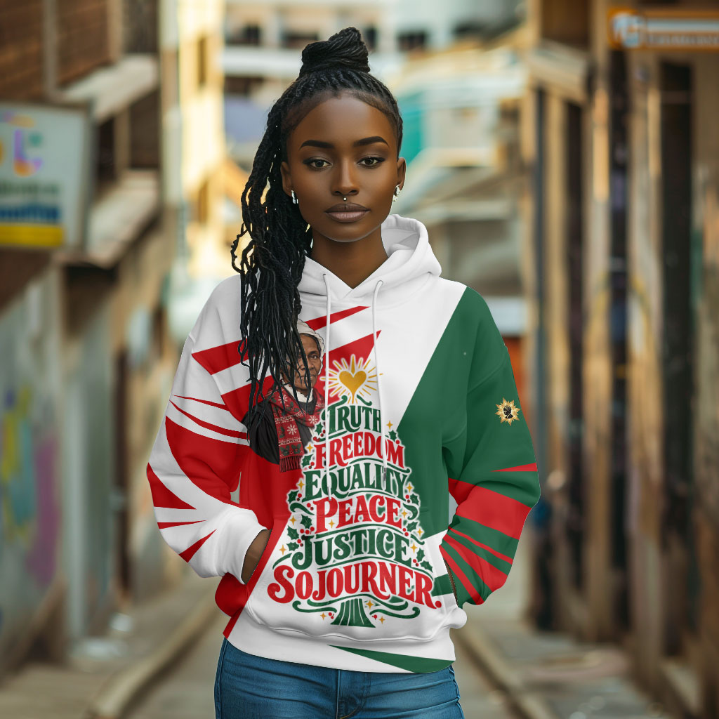 Sojourner Truth Christmas Hoodie Festive Holiday Graphic With Freedom Equality Peace Text