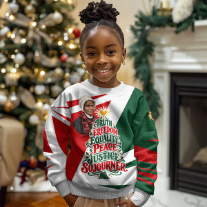 Sojourner Truth Christmas Kid Ugly Christmas Sweater Festive Holiday Graphic With Freedom Equality Peace Text