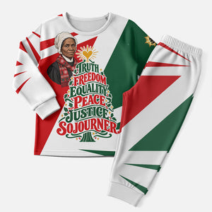 Sojourner Truth Christmas Pajama Set Festive Holiday Graphic With Freedom Equality Peace Text