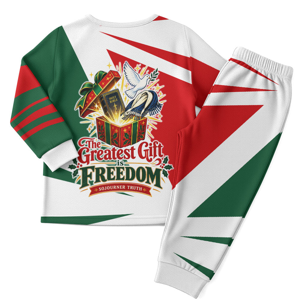 Sojourner Truth Christmas Pajama Set Festive Holiday Graphic With Freedom Equality Peace Text