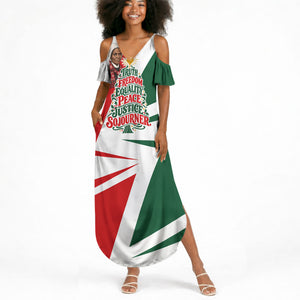 Sojourner Truth Christmas Summer Maxi Dress Festive Holiday Graphic With Freedom Equality Peace Text
