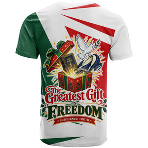 Sojourner Truth Christmas T shirt Festive Holiday Graphic With Freedom Equality Peace Text