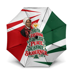 Sojourner Truth Christmas Umbrella Festive Holiday Graphic With Freedom Equality Peace Text