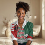 Sojourner Truth Christmas Women Casual Shirt Festive Holiday Graphic With Freedom Equality Peace Text