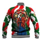 Sojourner Truth Christmas Baseball Jacket Festive Holiday Wreath Graphic With Winter Town Art