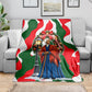 Sojourner Truth Christmas Blanket Festive Holiday Wreath Graphic With Winter Town Art