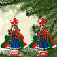 Sojourner Truth Christmas Ceramic Ornament Festive Holiday Wreath Graphic With Winter Town Art