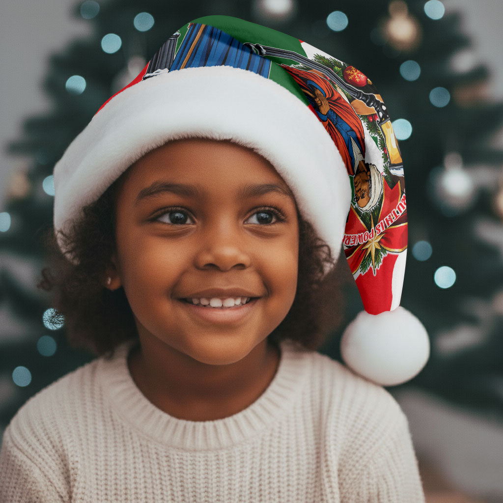 Sojourner Truth Christmas Santa Hat Festive Holiday Wreath Graphic With Winter Town Art