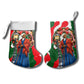 Sojourner Truth Christmas Stocking Festive Holiday Wreath Graphic With Winter Town Art