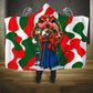 Sojourner Truth Christmas Hooded Blanket Festive Holiday Wreath Graphic With Winter Town Art