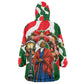Sojourner Truth Christmas Kid Wearable Blanket Hoodie Festive Holiday Wreath Graphic With Winter Town Art