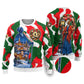 Sojourner Truth Christmas Ugly Christmas Sweater Festive Holiday Wreath Graphic With Winter Town Art