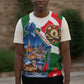 Sojourner Truth Christmas Knitted V-Neck Vest Festive Holiday Wreath Graphic With Winter Town Art