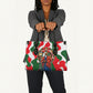 Sojourner Truth Christmas Leather Bag Festive Holiday Wreath Graphic With Winter Town Art