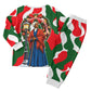 Sojourner Truth Christmas Pajama Set Festive Holiday Wreath Graphic With Winter Town Art