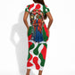Sojourner Truth Christmas Short Sleeve Bodycon Dress Festive Holiday Wreath Graphic With Winter Town Art