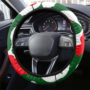 Sojourner Truth Christmas Steering Wheel Cover Festive Holiday Wreath Graphic With Winter Town Art