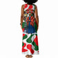 Sojourner Truth Christmas Tank Maxi Dress Festive Holiday Wreath Graphic With Winter Town Art