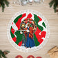 Sojourner Truth Christmas Tree Skirt Festive Holiday Wreath Graphic With Winter Town Art