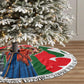 Sojourner Truth Christmas Tree Skirt Festive Holiday Wreath Graphic With Winter Town Art