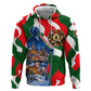 Sojourner Truth Christmas Zip Hoodie Festive Holiday Wreath Graphic With Winter Town Art