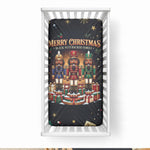Black Nutcracker Family Christmas Baby Bed Cover African American Noel Wrapped In Drip