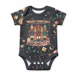 Black Nutcracker Family Christmas Baby Onesie African American Noel Wrapped In Drip