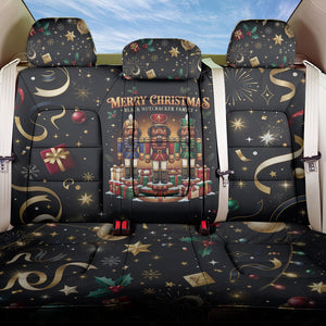 Black Nutcracker Family Christmas Back Car Seat Cover African American Noel Wrapped In Drip