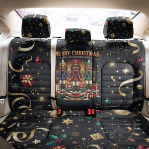 Black Nutcracker Family Christmas Back Car Seat Cover African American Noel Wrapped In Drip