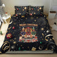 Black Nutcracker Family Christmas Bedding Set African American Noel Wrapped In Drip