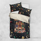 Black Nutcracker Family Christmas Bedding Set African American Noel Wrapped In Drip