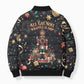 Black Nutcracker Family Christmas Bomber Puffer Jacket African American Noel Wrapped In Drip