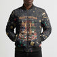 Black Nutcracker Family Christmas Bomber Puffer Jacket African American Noel Wrapped In Drip