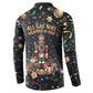 Black Nutcracker Family Christmas Button Sweatshirt African American Noel Wrapped In Drip