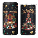 Black Nutcracker Family Christmas 4 in 1 Can Cooler Tumbler African American Noel Wrapped In Drip
