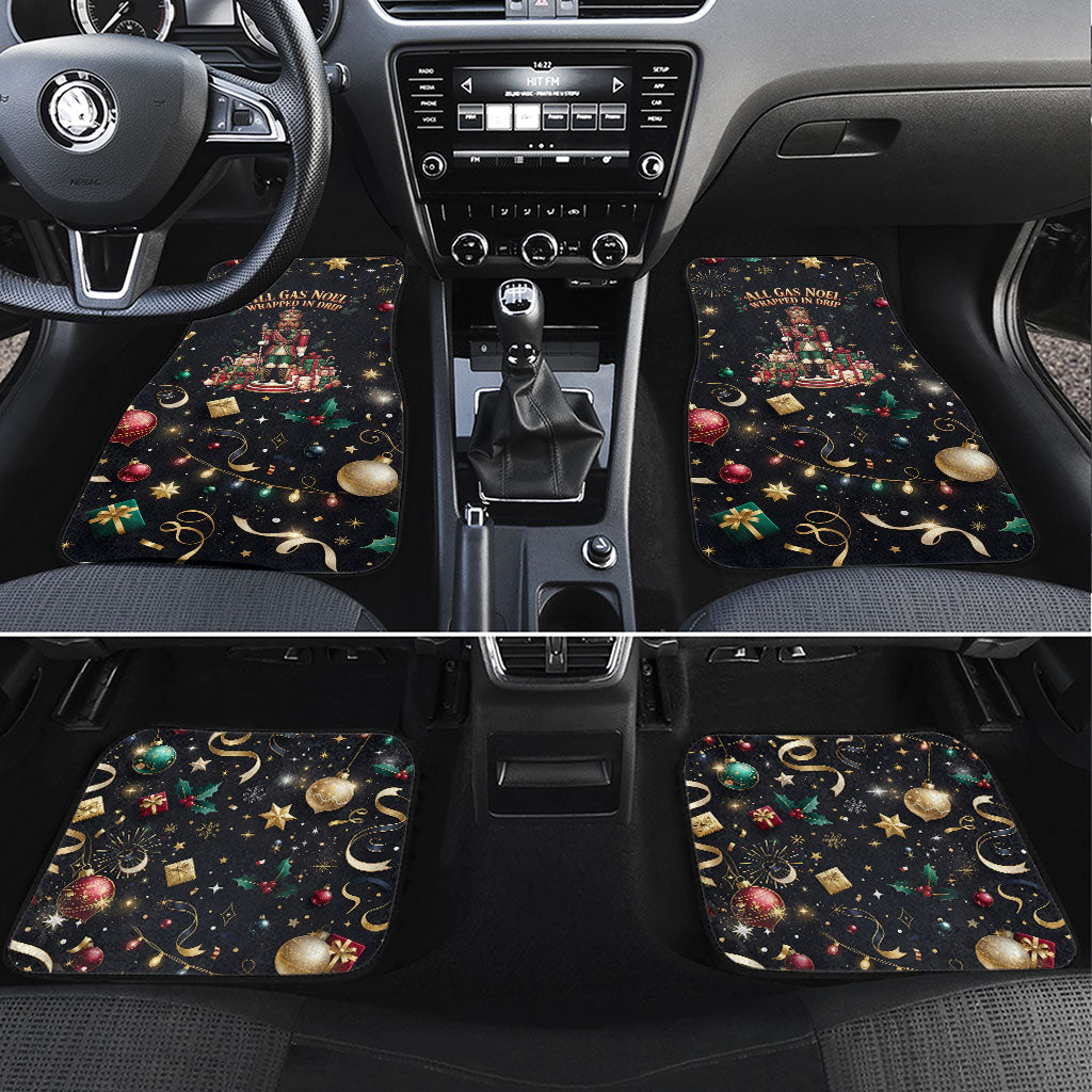 Black Nutcracker Family Christmas Car Mats African American Noel Wrapped In Drip