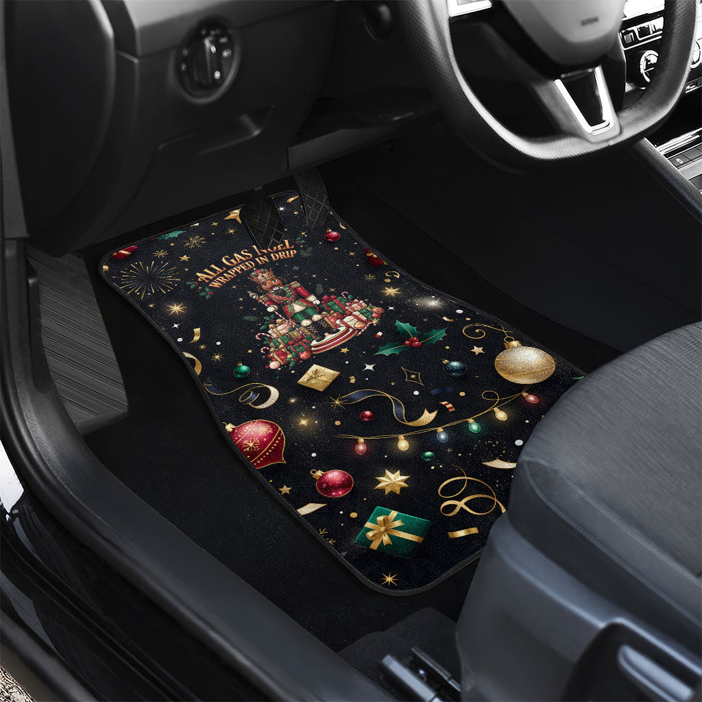 Black Nutcracker Family Christmas Car Mats African American Noel Wrapped In Drip