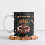 Black Nutcracker Family Christmas Ceramic Mug African American Noel Wrapped In Drip
