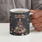 Black Nutcracker Family Christmas Ceramic Mug African American Noel Wrapped In Drip