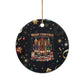 Black Nutcracker Family Christmas Ceramic Ornament African American Noel Wrapped In Drip