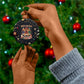 Black Nutcracker Family Christmas Ceramic Ornament African American Noel Wrapped In Drip