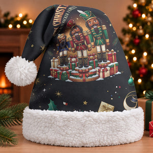 Black Nutcracker Family Christmas Santa Hat African American Noel Wrapped In Drip