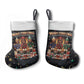 Black Nutcracker Family Christmas Stocking African American Noel Wrapped In Drip