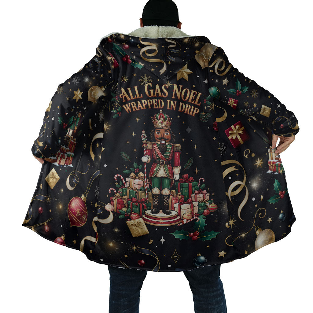 Black Nutcracker Family Christmas Cloak African American Noel Wrapped In Drip