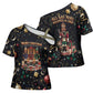 Black Nutcracker Family Christmas Cross Shoulder Shirt African American Noel Wrapped In Drip
