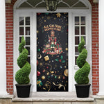 Black Nutcracker Family Christmas Door Cover African American Noel Wrapped In Drip