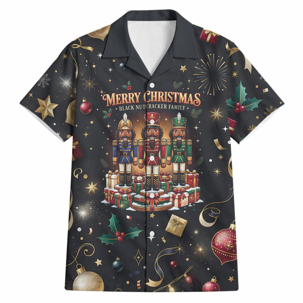 Black Nutcracker Family Christmas Hawaiian Shirt African American Noel Wrapped In Drip
