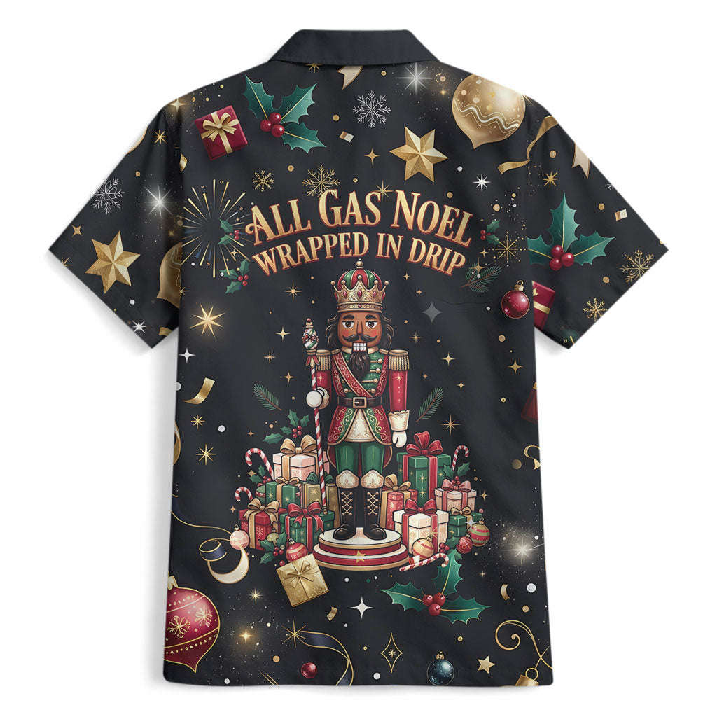 Black Nutcracker Family Christmas Hawaiian Shirt African American Noel Wrapped In Drip