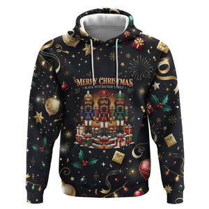 Black Nutcracker Family Christmas Hoodie African American Noel Wrapped In Drip